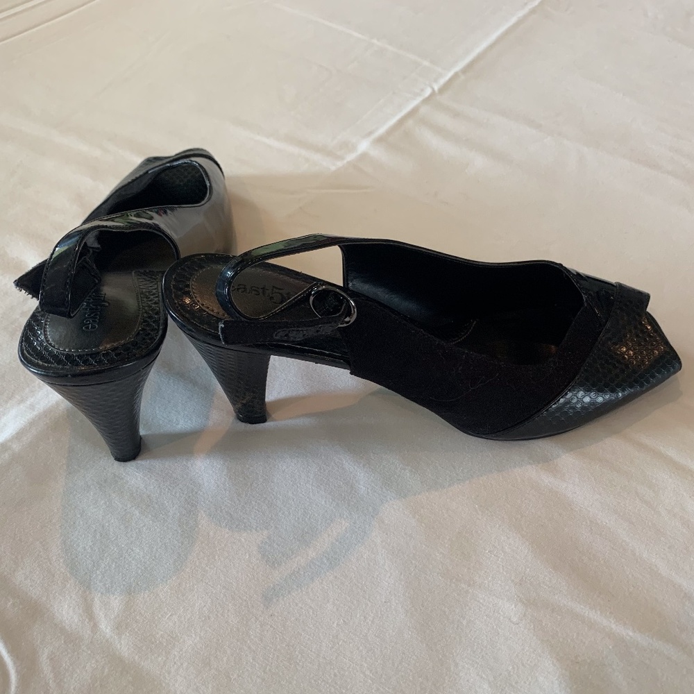 Black Strap Heels - Size 8